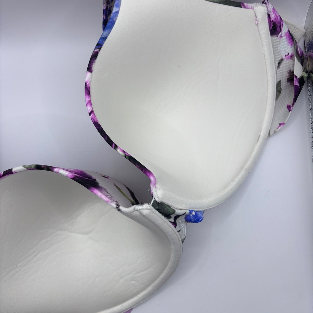 Cacique Lighty Lined Full Coverage Bra Floral Sz 38F - Picture 5 of 7